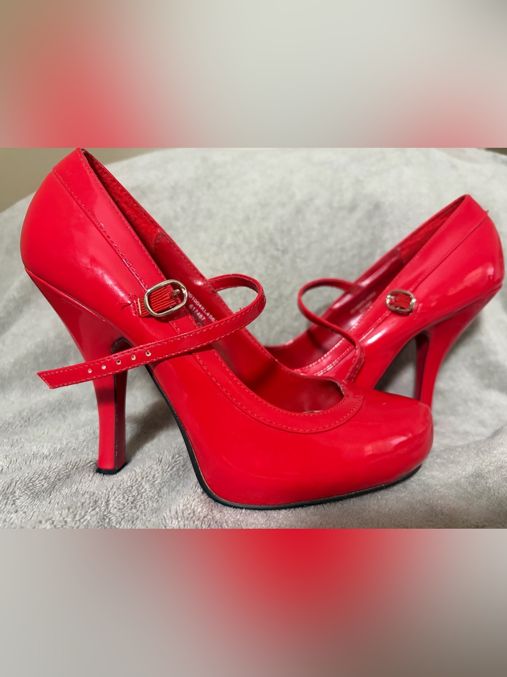 Red Mary Jane High Heels